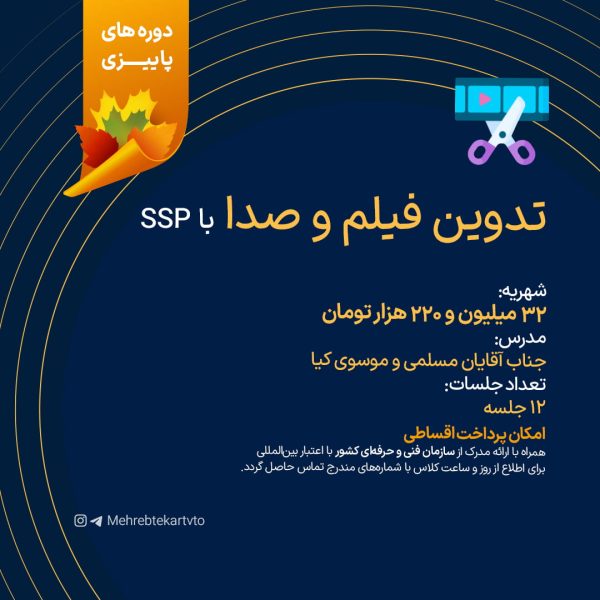 تدوین فیلم و صدا با ssp