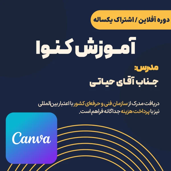 دوره آموزش کنوا (Canva) + ابزارهای هوش مصنوعی